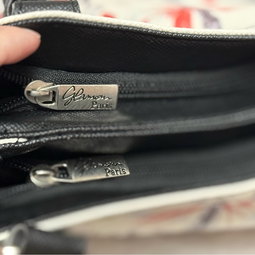 Paris Themed Shoulder Bag Set - Black and Cream - Picture 11 of 13